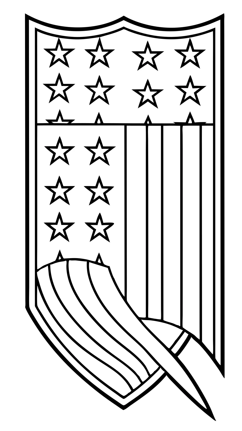 flag usa coloring page